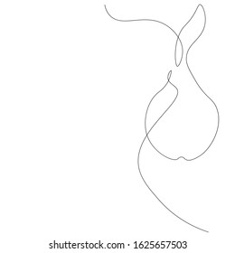 Fruit background with pear line drawing vector illustration	
