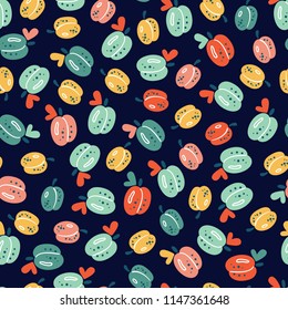 Fruit Background with Plum. Abstract Seamless Pattern with Plums. Colorful Fruits Wallpaper. Healthy Summer Food Background