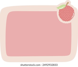 Fruit Background Text Box Cute Frame Fruits Notes Quote Box
