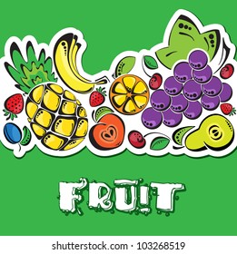 Fruit background, vector