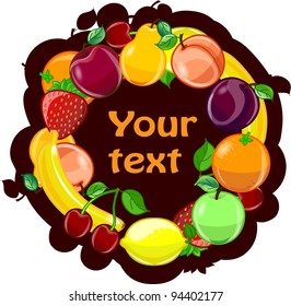 Fruit background, vector