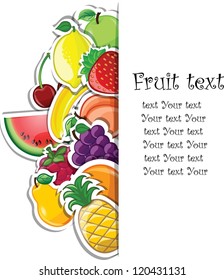 Fruit background, vector illustration for your design