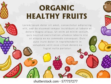 Fruit background, vector illustration for your design