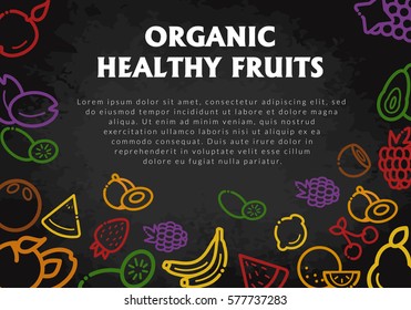 Fruit background, vector illustration for your design