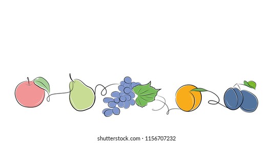 fruit. Background for your design works. isolated fruit. Vector illustration.