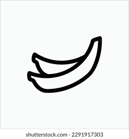  fruit, banana icon, isolated icon in light background, perfect for website, blog, logo, graphic design, social media, UI, mobile app
