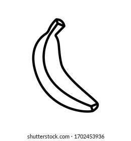 Fruit Banana line icon vector
