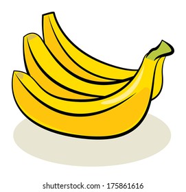 Fruit, Banana, vector illustration