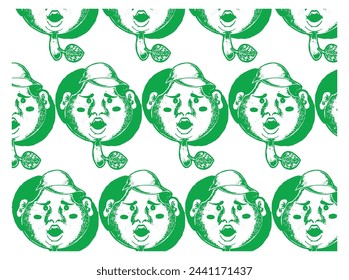 Fruit banner collection. Summer fruit banner set. Vector illustration Vector fruits pattern. Fruits seamless background green package