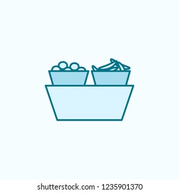 fruit basket 2 colored line icon. Simple colored element illustration. fruit basket outline symbol design from shopping mall set