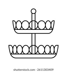 fruit basket home interior line icon vector. fruit basket home interior sign. isolated contour symbol black illustration