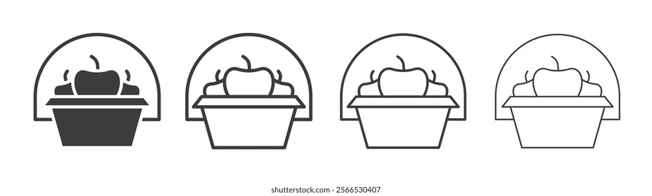 Fruit basket icon collection for website design, app, UI design.