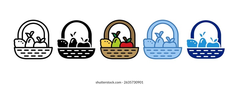 Obstkorb Symbol Element für Design