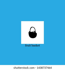 fruit basket icon sign signifier vector