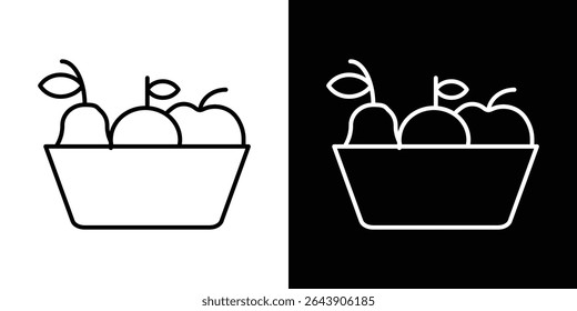 Fruit basket icon symbol concept for graphic design, Website, UI. EPS