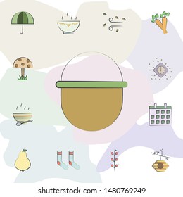 Fruit basket icon. Universal set of autumn for website design and development, app development