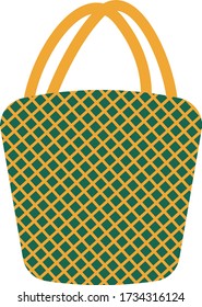 Fruit basket, illustration, vector on white background