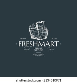 vector del logotipo de la cesta de frutas para empresa, empresa y publicidad