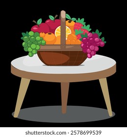  A Fruit Basket on a Table