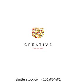 Fruit Basket Shop Creative Vector Logo Design
