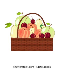Fruit Basket, vector illustration
