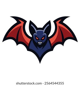 fruit bat mascot logo design vector art illustration on white background