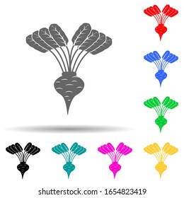 icono de color de remolacha frutal. Glifo simple, vector plano de iconos de raíz para ui y ux, sitio web o aplicación móvil