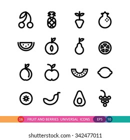 fruit and berries  universal icons