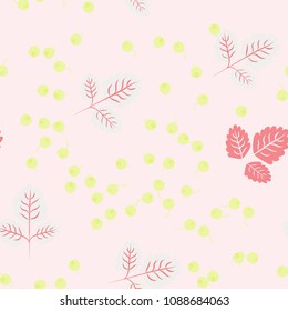 Fruit berry background with leaves.