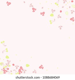 Fruit berry background with strawberries and leaves.