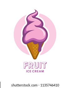 Fruit berry ice cream icon