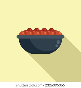 Fruit berry icon flat vector. Food protein. Vitamin nutrient