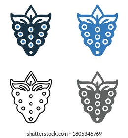 Fruit, berry, raspberry icon. Glyph vector isolated on a white background