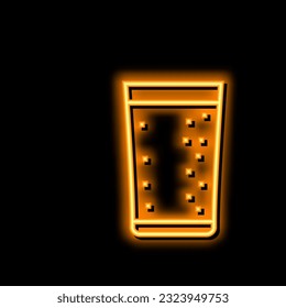 Obstgetränk Neon-Leuchtzeichen Vektor. Obstgetränk-Illustration