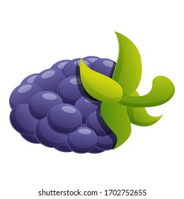 Icono de moras de frutas. Dibujo de un icono vectorial de moras para el diseño web aislado en fondo blanco