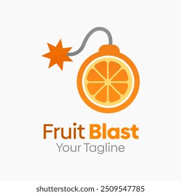 Fruit Blast Logo Design Template. Bom para negócios, agência, comunidade e organização