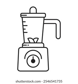 Vector del icono de la licuadora de frutas sobre fondo blanco
