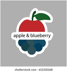 fruit, blueberry and apple