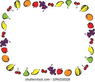 fruit border vector