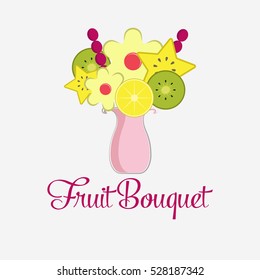 Fruit Bouquet Vector Illustration