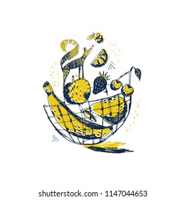 fruit bowl drawing