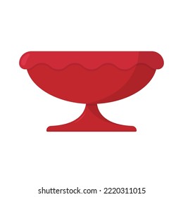 Fruit bowl icon. Candy bowl. Color silhouette. Front side view. Vector simple flat graphic illustration. Isolated object on a white background. Isolate.