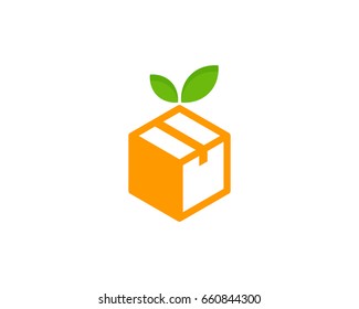 Fruit Box Icon Logo Design Element