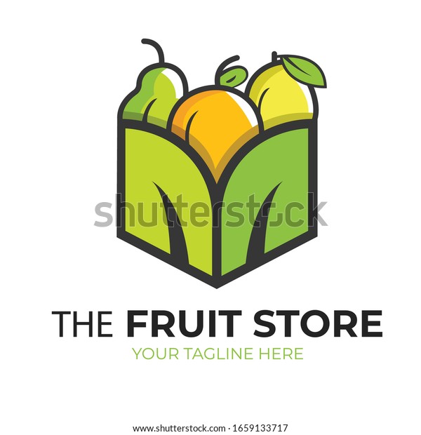 Vector De Stock Libre De Regalias Sobre Plantilla De Logotipo De Caja De