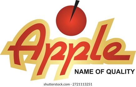 Logotipo de la marca de la fruta con la tipografía cursiva y el lema para la tienda de comestibles