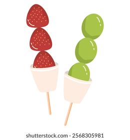 Fruit Brochette Sticks illustration design