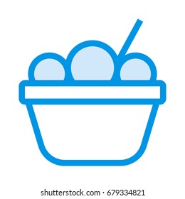 Fruit bucket icon