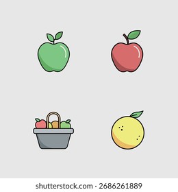 Símbolos del paquete de iconos del Paquete de frutas