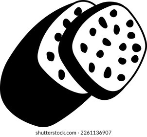 Symbol für Fruchtkuchen - Illustration Semi-Solid-Transparenter Stil