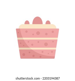 Icono de pastel de fruta. Ilustración plana del icono vectorial del pastel de fruta aislado en fondo blanco
